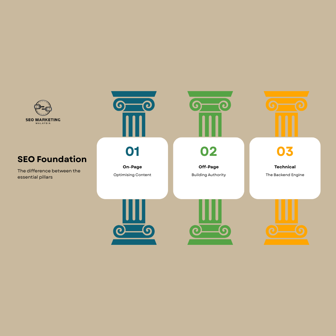 3 Pillars of SEO: On, Off & Tech